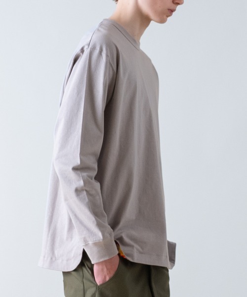 rehacer(レアセル)の「rehacer : Aged Cotton Flower Hem L/S CS / エイジド コットン フラワーヘム ロングスリーブカットソー(Tシャツ/カットソー・メンズ・ブルー/ベージュ/ブラック/ホワイト・LARGE/MEDIUM/SMALL/X-LARGE)」の12枚目の写真