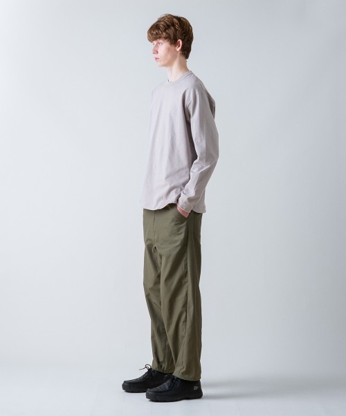 rehacer(レアセル)の「rehacer : Aged Cotton Flower Hem L/S CS / エイジド コットン フラワーヘム ロングスリーブカットソー(Tシャツ/カットソー・メンズ・ブルー/ベージュ/ブラック/ホワイト・LARGE/MEDIUM/SMALL/X-LARGE)」の5枚目の写真