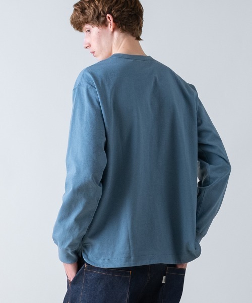 rehacer(レアセル)の「rehacer : Aged Cotton Flower Hem L/S CS / エイジド コットン フラワーヘム ロングスリーブカットソー(Tシャツ/カットソー・メンズ・ブルー/ベージュ/ブラック/ホワイト・LARGE/MEDIUM/SMALL/X-LARGE)」の18枚目の写真