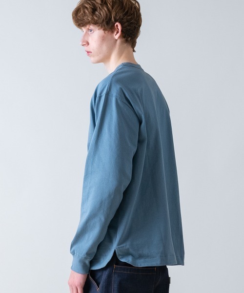 rehacer(レアセル)の「rehacer : Aged Cotton Flower Hem L/S CS / エイジド コットン フラワーヘム ロングスリーブカットソー(Tシャツ/カットソー・メンズ・ブルー/ベージュ/ブラック/ホワイト・LARGE/MEDIUM/SMALL/X-LARGE)」の19枚目の写真