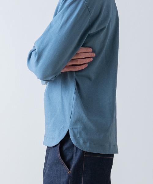 rehacer(レアセル)の「rehacer : Aged Cotton Flower Hem L/S CS / エイジド コットン フラワーヘム ロングスリーブカットソー(Tシャツ/カットソー・メンズ・ブルー/ベージュ/ブラック/ホワイト・LARGE/MEDIUM/SMALL/X-LARGE)」の20枚目の写真