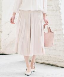 UNTITLED | 【ウエストゴム/セレモニー】デシン プリーツスカート(スカート)