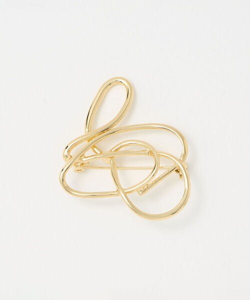 green label relaxing(グリーンレーベルリラクシング)の「ニュアンスライン ブローチ(ブローチ/コサージュ・レディース・ゴールド/シルバー・FREE)」の5枚目の写真