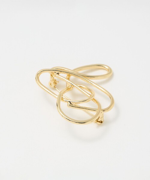 green label relaxing(グリーンレーベルリラクシング)の「ニュアンスライン ブローチ(ブローチ/コサージュ・レディース・ゴールド/シルバー・FREE)」の6枚目の写真