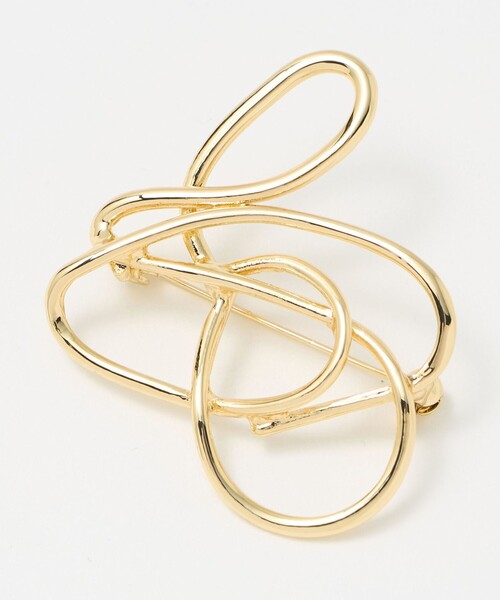 green label relaxing(グリーンレーベルリラクシング)の「ニュアンスライン ブローチ(ブローチ/コサージュ・レディース・ゴールド/シルバー・FREE)」の8枚目の写真