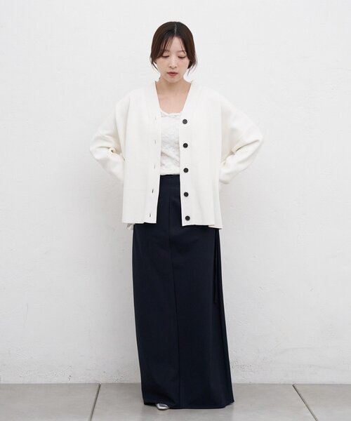 SHENERY（シーナリー）の「コットンスムースカーディガン（カーディガン/ボレロ・レディース・ライトベージュ/オフホワイト/ブルー・FREE）」の9枚目の写真