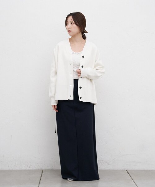 SHENERY（シーナリー）の「コットンスムースカーディガン（カーディガン/ボレロ・レディース・ライトベージュ/オフホワイト/ブルー・FREE）」の10枚目の写真