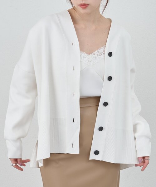 SHENERY（シーナリー）の「コットンスムースカーディガン（カーディガン/ボレロ・レディース・ライトベージュ/オフホワイト/ブルー・FREE）」の18枚目の写真