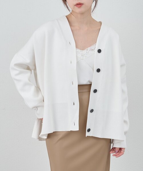 SHENERY（シーナリー）の「コットンスムースカーディガン（カーディガン/ボレロ・レディース・ライトベージュ/オフホワイト/ブルー・FREE）」の19枚目の写真