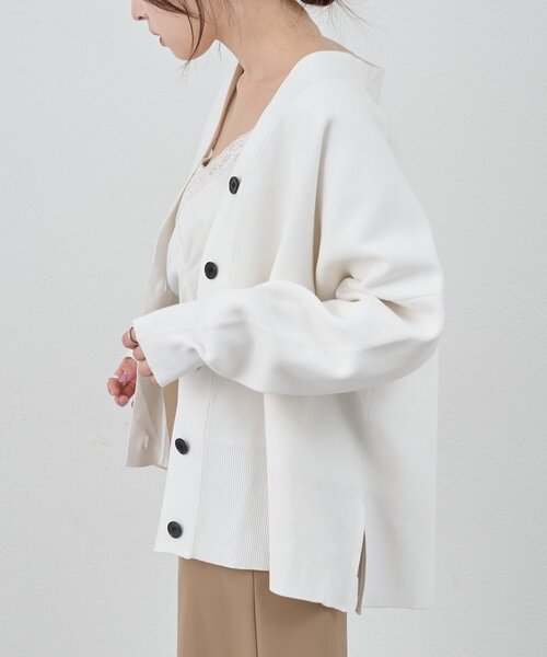 SHENERY（シーナリー）の「コットンスムースカーディガン（カーディガン/ボレロ・レディース・ライトベージュ/オフホワイト/ブルー・FREE）」の20枚目の写真