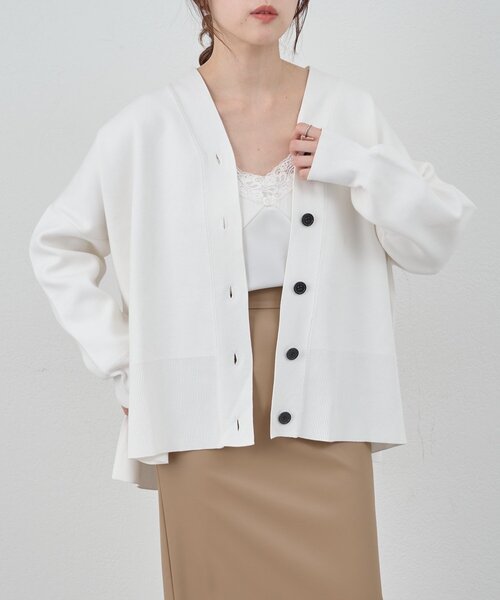 SHENERY（シーナリー）の「コットンスムースカーディガン（カーディガン/ボレロ・レディース・ライトベージュ/オフホワイト/ブルー・FREE）」の22枚目の写真