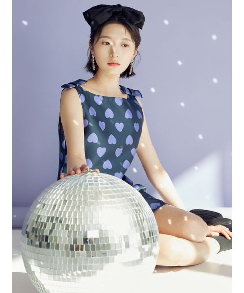 BOMNAL BOUTIQUE(ボムナルブティック)の「リボンミニドレス _ ネイビー(ワンピース・レディース・その他・SMALL/MEDIUM)」の5枚目の写真