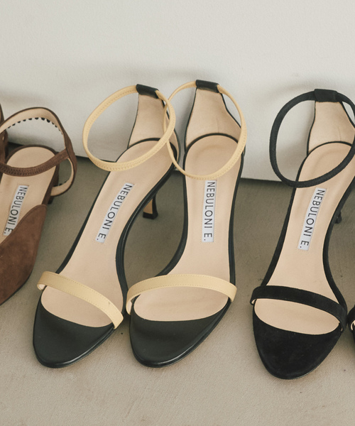 VERMEIL par iena(ヴェルメイユパーイエナ)の「NEBULONI.E ネブローニ 別注アンクルストラップサンダル Combi 6408(サンダル・レディース・ブラック系その他・39/38/37/36)」の1枚目の写真