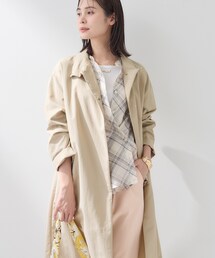 新品 INDIVI ライナー付き カルゼフーデッドコート 38 上質 ベージュ INDIVI（インディヴィ）の「◇カルゼフーデッドショートコート（その他