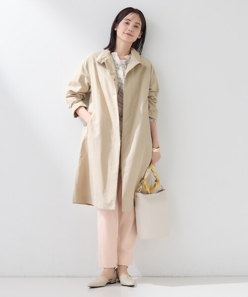 INDIVI（インディヴィ）の「【撥水／軽量】ミニマル スタンドカラーコート（その他アウター・レディース・ブラック/ベージュ/スモーキーグリーン系・40/38/36/15 /13/05/19）」の15枚目の写真