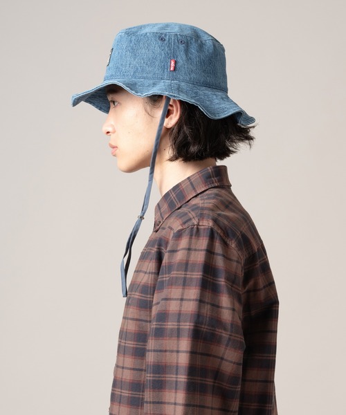 Levi's（リーバイス）の「Levi's/リーバイス ドローストリング バケットハット（ハット・メンズ・インディゴブルー・M）」の2枚目の写真