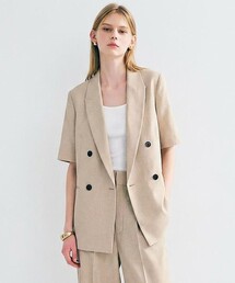 uncrave（アンクレイヴ）の「ウォッシャブルドライサップ ハーフスリーブジャケット（テーラードジャケット）」