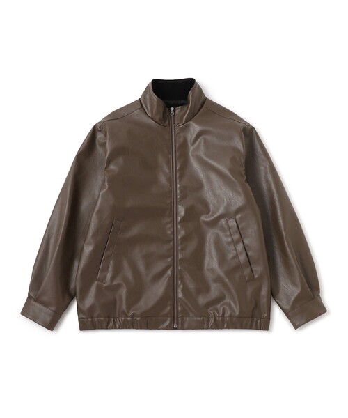 le cercle ADAM ET ROPE'（ルセルクルアダムエロペ）の「レザーライクブルゾン（ブルゾン・メンズ・ダークブラウン/ブラック・L/M/LL）」の12枚目の写真