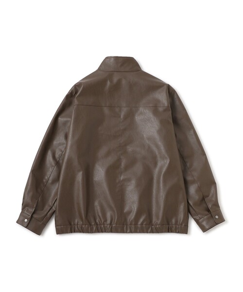 le cercle ADAM ET ROPE'（ルセルクルアダムエロペ）の「レザーライクブルゾン（ブルゾン・メンズ・ダークブラウン/ブラック・L/M/LL）」の13枚目の写真