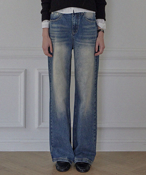 HAINT(ヘイント)の「ROBIN WASHED DENIM PANTS(デニムパンツ・レディース・その他・M/L)」の1枚目の写真
