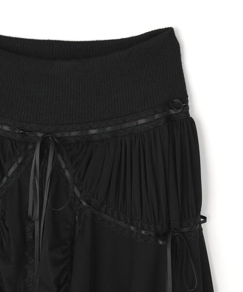 Nodress（ノードレス）の「Nφdress/ノードレス/Flared Hem Knit Slim Pants（その他パンツ・レディース・ブラック・M/S）」の7枚目の写真