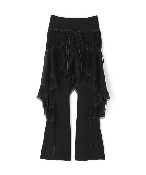 Nodress（ノードレス）の「Nφdress/ノードレス/Flared Hem Knit Slim Pants（その他パンツ・レディース・ブラック・M/S）」の4枚目の写真