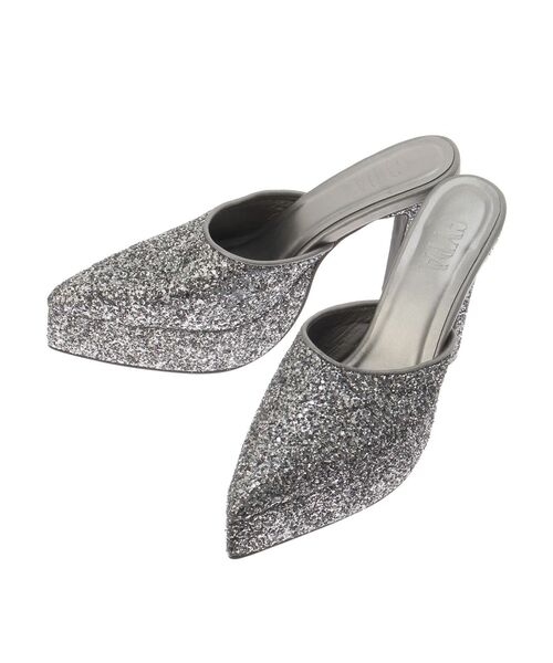 GYDA(ジェイダ)の「GLITTERミュール(パンプス・レディース・グレー/ピンク・LARGE/MEDIUM/SMALL)」の12枚目の写真