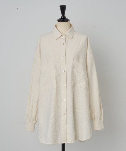 BEARDSLEY（ビアズリー）の「フリンジシャツ（シャツ/ブラウス・レディース・オレンジ/アイボリー・FREE）」の14枚目の写真