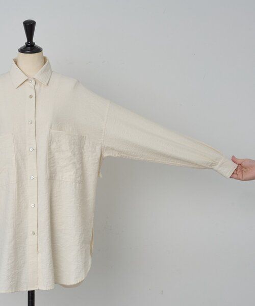 BEARDSLEY（ビアズリー）の「フリンジシャツ（シャツ/ブラウス・レディース・オレンジ/アイボリー・FREE）」の15枚目の写真