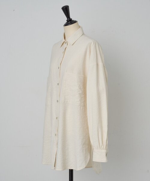 BEARDSLEY（ビアズリー）の「フリンジシャツ（シャツ/ブラウス・レディース・オレンジ/アイボリー・FREE）」の16枚目の写真