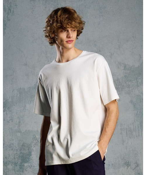 wjk(ダヴルジェイケイ)の「luxury cotton S/S(Tシャツ/カットソー・メンズ・ブラック/ホワイト/ネイビー・SMALL/MEDIUM/LARGE/X-LARGE)」の1枚目の写真