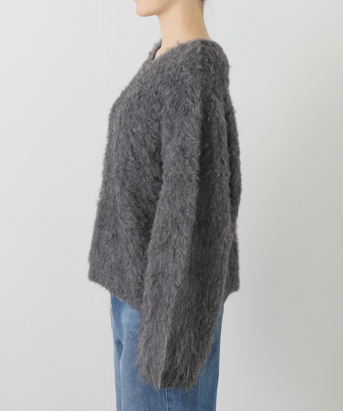 La TOTALITE（ラトータリテ）の「ウール混クルーネックプルオーバー（ニット/セーター・レディース・ホワイト/ピンク/グレー・FREE）」の18枚目の写真