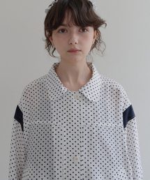 FUN FROM FUN（ファンフロムファン）の「Dotted Blouson Jumper (White)（MA-1）」