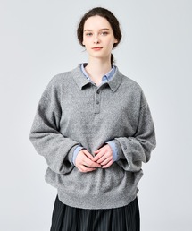 MERANGE KNIT POLO / メランジニットポロ