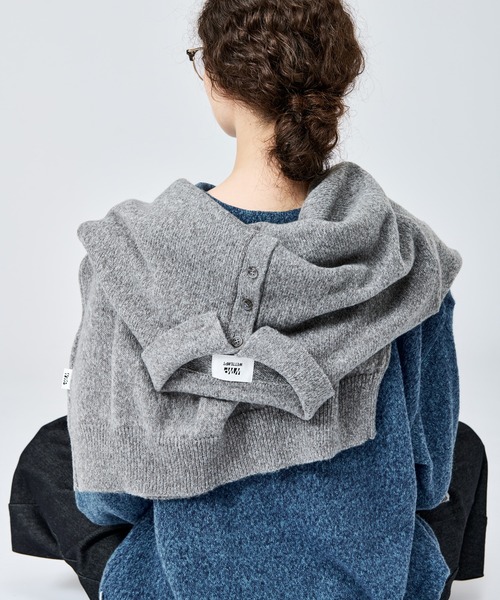 WETTEMPT（ウィテンプト）の「MERANGE KNIT POLO / メランジニットポロ（ニット/セーター・メンズ・カーキ/グレー/チャコールグレー/ブルー・SMALL/MEDIUM/LARGE）」の12枚目の写真