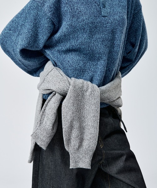 WETTEMPT（ウィテンプト）の「MERANGE KNIT POLO / メランジニットポロ（ニット/セーター・メンズ・カーキ/グレー/チャコールグレー/ブルー・SMALL/MEDIUM/LARGE）」の11枚目の写真