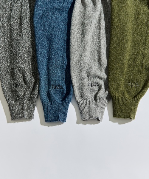 WETTEMPT（ウィテンプト）の「MERANGE KNIT POLO / メランジニットポロ（ニット/セーター・メンズ・カーキ/グレー/チャコールグレー/ブルー・SMALL/MEDIUM/LARGE）」の21枚目の写真