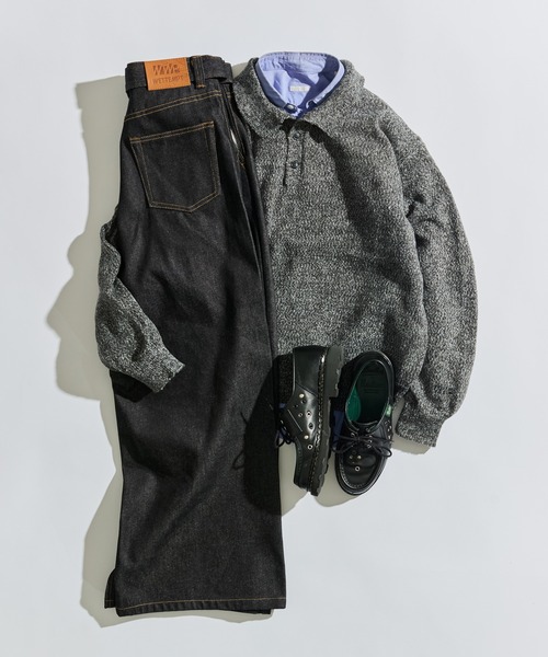 WETTEMPT（ウィテンプト）の「MERANGE KNIT POLO / メランジニットポロ（ニット/セーター・メンズ・カーキ/グレー/チャコールグレー/ブルー・SMALL/MEDIUM/LARGE）」の17枚目の写真