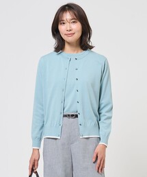 【アンサンブル着用可】BASIC HT COTTON クルーネック カーディガン