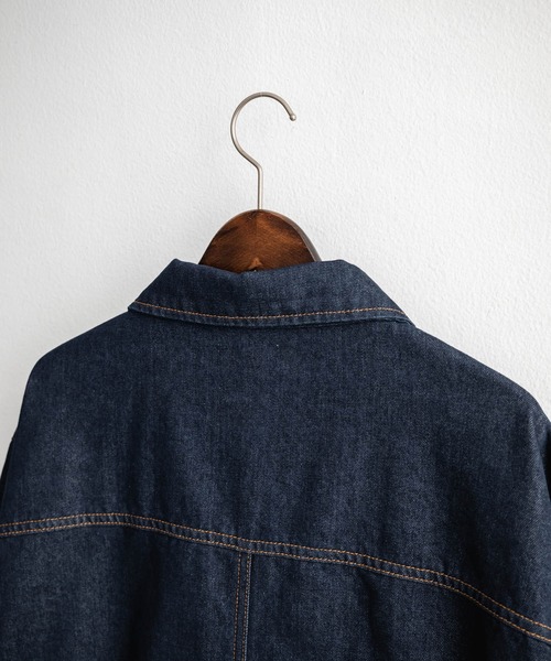 ヴィンテージライク オーバーサイズデニムブルゾン（デニムジャケット