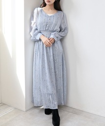 CECIL McBEE（セシルマクビー）の「胸元プリーツワンピース（ワンピース）」