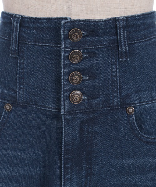 axes femme（アクシーズファム）の「フリルハイウエストデニム（その他パンツ・レディース・インディゴブルー/ケミカルウォッシュ・LARGE/MEDIUM）」の10枚目の写真