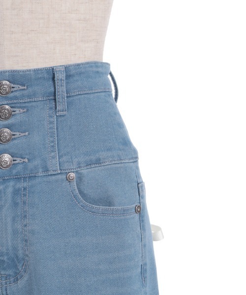 axes femme（アクシーズファム）の「フリルハイウエストデニム（その他パンツ・レディース・インディゴブルー/ケミカルウォッシュ・LARGE/MEDIUM）」の16枚目の写真