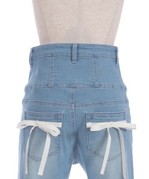 axes femme（アクシーズファム）の「フリルハイウエストデニム（その他パンツ・レディース・インディゴブルー/ケミカルウォッシュ・LARGE/MEDIUM）」の20枚目の写真