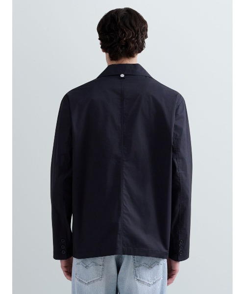 REPLAY（リプレイ）の「ストレッチコットンツイルジャケット（テーラードジャケット・メンズ・ダークネイビー・SMALL/MEDIUM/LARGE/X-LARGE）」の4枚目の写真