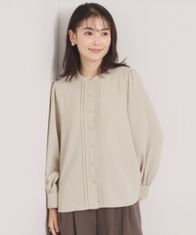 【手洗い可】フロントピンタックブラウス