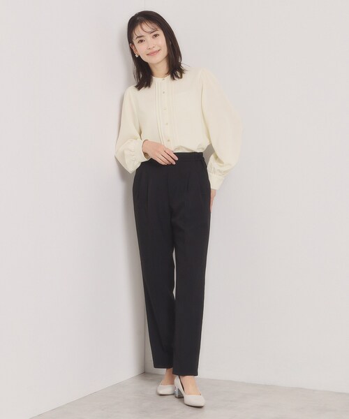 ITS'DEMO(イッツデモ)の「【入卒/手洗い可】フロントピンタックブラウス(シャツ/ブラウス・レディース・チャコールグレー/アイボリー/ナチュラル・00)」の6枚目の写真