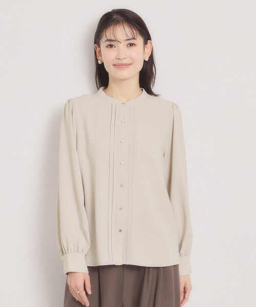 ITS'DEMO(イッツデモ)の「【入卒/手洗い可】フロントピンタックブラウス(シャツ/ブラウス・レディース・チャコールグレー/アイボリー/ナチュラル・00)」の16枚目の写真