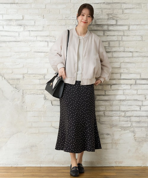 Honeys（ハニーズ）の「シアー重ねブルゾン（ブルゾン・レディース・グレイッシュベージュ/グレイッシュブルー/ブラック/ピンク系・M/LL/L/3L/S）」の18枚目の写真