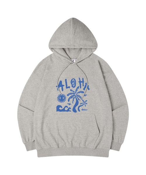 Aloha Overfit 起毛 фудси — фланелевая футболка с начёсом